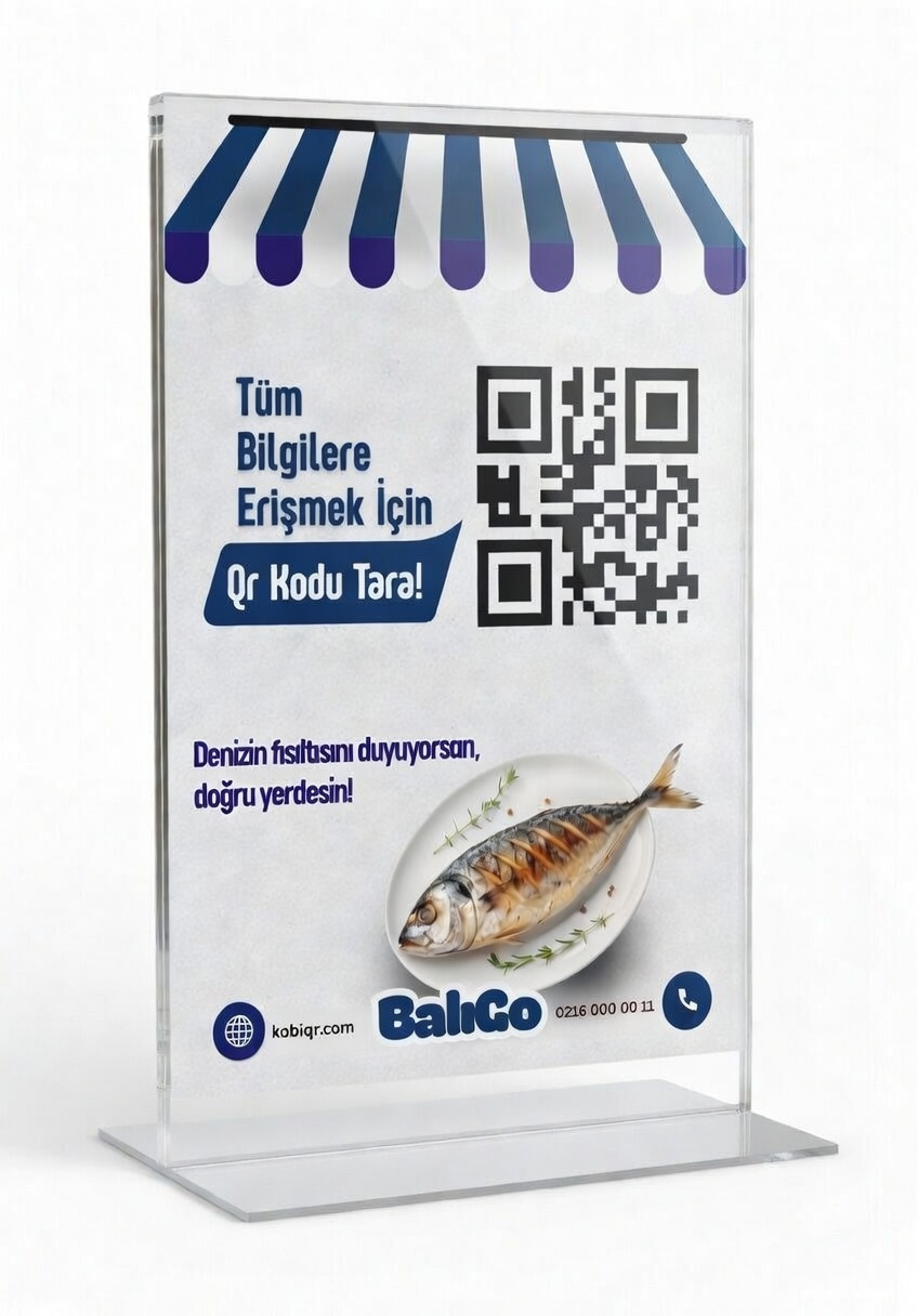 L Tipi QR Menü Baskı